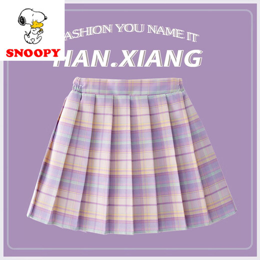 Snoopy Girls Plisado Skirt Summer Style Style Falda de moda A-Línea A-Línea Corta corta JK Sitio de verano Big Children's Summer 9889t Camiseta + 4022 Unicornio 160 cm