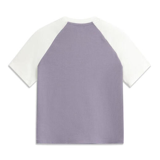 Li Ning (Li-Enning) 2025 Camiseta de suéter cultural de manga corta para mujeres ahsv694-2 l