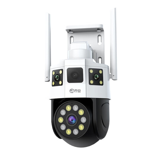 Qiao'an surveillance wireless wifi dual camera outdoor high-definition 4g monitor home mobile phone remote 360 ​​degrees without dead angle with night vision automatic rotation rural outdoor three-screen power outage monitoring version 1080P 15-day full-day video recording