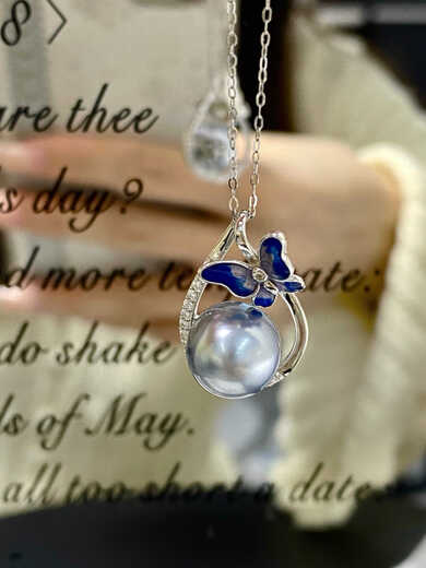 Olevo seawater Tahitian pearl necklace 9-10mm 2025 new holiday gift for your girlfriend to give your girlfriend a sense of luxury Xingyue 9-10mm