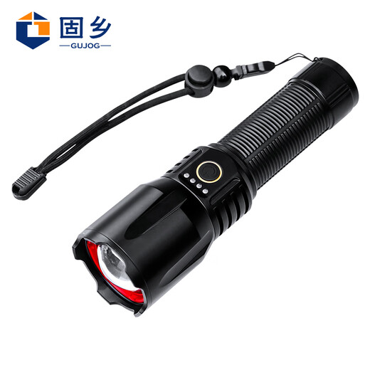 Guxiang Teleskop Zoom starke leichte Taschenlampe Fünf-Gang-Modus Ultra-Briten-Langstrecken-Langstreckenüberleben im Freien im Freien im Freien Camping Camping Night Lighting Taschenlampe [T9756]