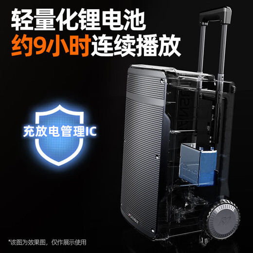 SANSUI A08 outdoor karaoke dedicated audio high-power heavy bass square dance smart speaker multimedia conference with microphone 8-inch electric acoustic guitar folk instrument speaker