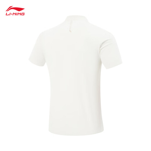 LI NING HONNE Série 丨 Polo Polo Polo à manche à manches courtes à la mode à manches courtes APLV673 Champagne White-1 M