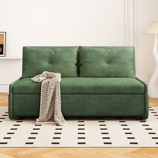 Sofa Ruolan Qingqi Lit pliable à double usage à double usine Multi-fonction Multi-fonction double Internet Style de célébrité Balcon Puste télescopique et lit laiteux blanc 1,55 mètres Bamboo Charcoal Sponge Sponge (confortable)