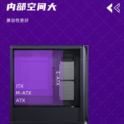 先马颜之神mesh 台式机电脑机箱玻璃侧透ATX防尘散热M-ATX机箱 方格网孔/360水冷/12风扇位/三面防尘 颜之神mesh（白色）