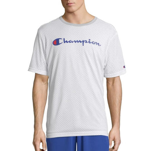 Champion冠军男 户外T恤上衣圆领短袖网眼透气吸汗快干舒适休闲T4504  549922 Surf The Web/Oxford Grey 2XL