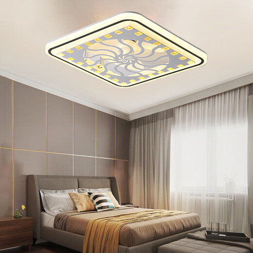 
Pupan master bedroom fan ceiling light Modern simple invisible lamp integrated electric light Home room remote control light 9901 square 50cm unlimited dimming
