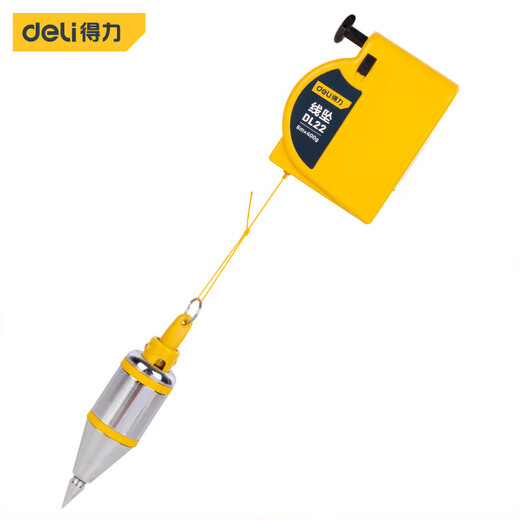 Deli magnetic line drop hammer magnetic vertical hammer decoration pendant automatic line take-up 6 meters DL22