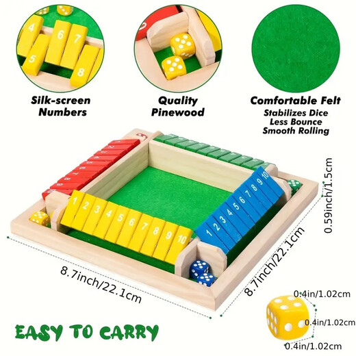 Close Box Master Digital Flop Kinderspielzeug vierseitig Brettspiel-Trinkspiele Requisiten Party Casual Funnnier Schubladen Aufbewahrung Digital Flop 640 Gramm