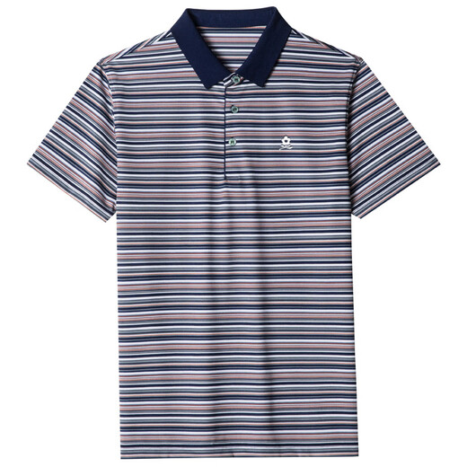 
Mengtejiao men's short-sleeved T-shirt mulberry silk middle-aged father's business casual striped lapel top N7003-green XL 175 suitable for 125-145Jin [Jin equals 0.5 kg]