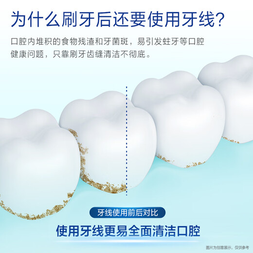 欧乐B牙线卷便携护龈薄荷40m*3约300次牙签细滑扁线正畸新老包装混发