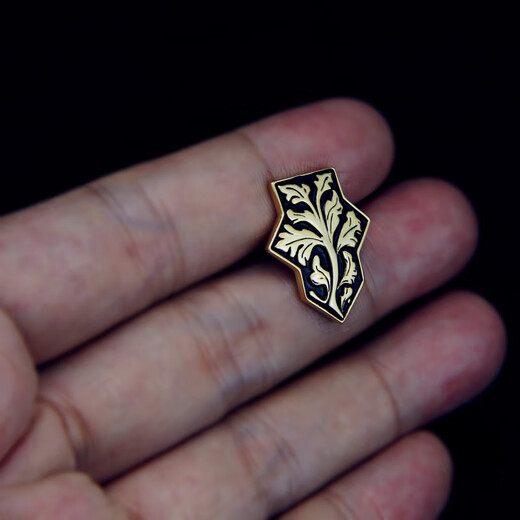 诗筠（SHIJUN）男士胸针男士领针西装胸针西服胸花镀材质金色/银色风信子叶 银色镀白金风信子叶胸针+袖扣套