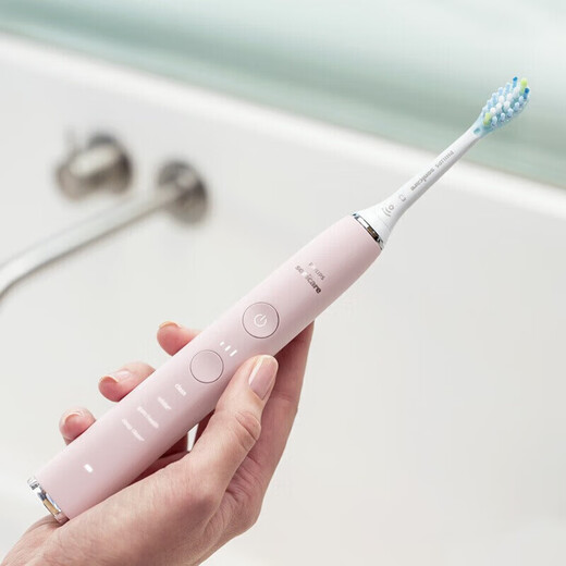 
New Anyi PHILIPS Philips electric toothbrush HX9901 adult voice wave vibration couple automatic toothbrush diamond series HX9901 pink single host