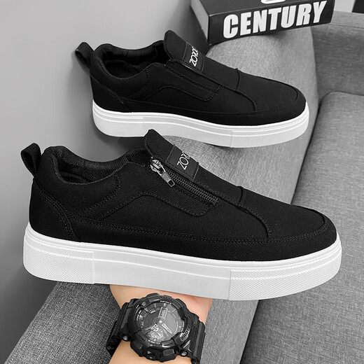 Seven Wolf Canvas Men's Shoes for Summer Breathable 2025 New Men's Sports and Leisure Ever-Match Flat Shoes for Lazy One-Part Shoes Beige-Main Picture 39