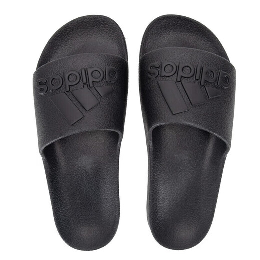 ADIDAS Adidas slippers men's shoes women's shoes summer new sports shoes casual shoes non-slip home fashion flip-flops IF7371 black 40.5