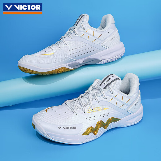 VICTOR's new professional badminton shoes, training and competition sports shoes, comfortable, breathable, non-slip, cushioning P8500 second generation P8500II second generation-A pearlescent white 42