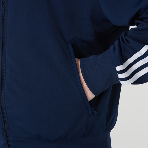 Adidas Clover 2025 New Men's Knitted Jacket Sports Casual Stand Collar Jacket IR9893/Blue XL