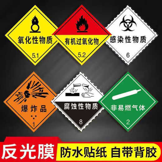 危险品标识2025新国标 运输集装箱危险品磁性标识牌油罐车标志牌 磁吸编号牌 新国标废物 90-3291 反光膜加铝合金40X30cm