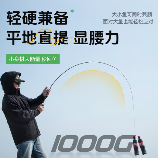 
Zhenyou (Grsaed) Children's Fishing Rod Hand Rod Carbon Short Section Stream Leisure Wild Crucian Carp Rod Zhen Small Fishing Rod Set 1.8 meters