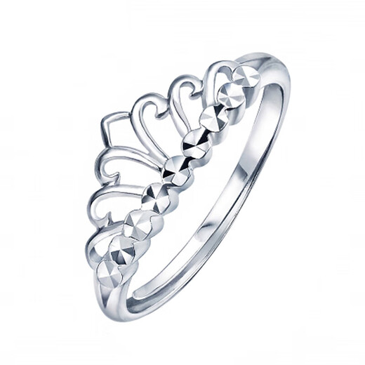 Pavia platinum ring for women, platinum Pt950 crown ring, platinum women's ring, live ring, platinum ring, platinum princess crown ring, weighing about 2.45-2.65 grams