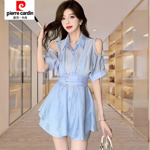 Pierre Cardin Cost, petit et parfum de style Internet célébrité short de chemise de mode d'été 878 Couleur d'abricot [ensemble] 2xl recommandé 135-155jin [Jin est égal à 0,5 kg]