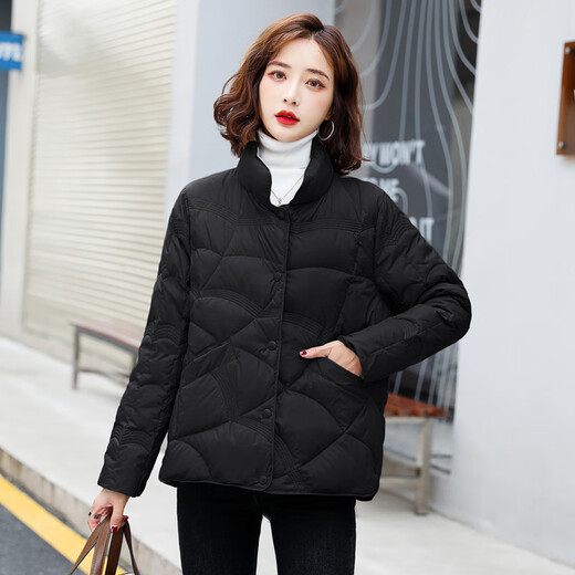 MARKYINXIANG高档轻奢品牌轻薄羽绒服女短款冬季新款新国标羽绒女小个子外套女 TT7170 茵曼   白色 L （130-150斤）