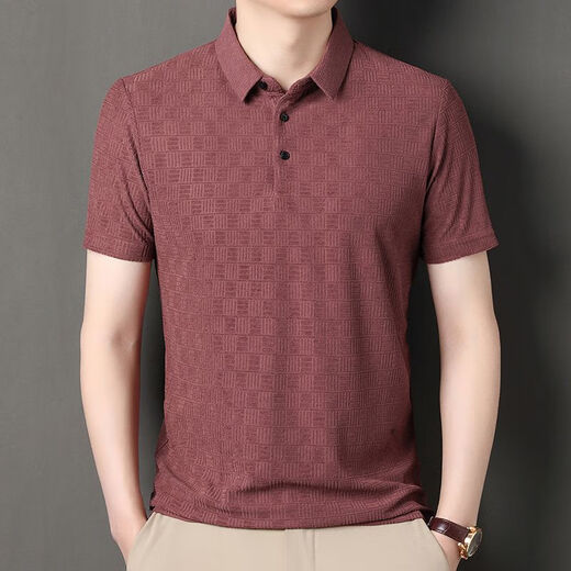 
Bilebeifen middle-aged men's Polo shirt for men in summer 2025 new men's short-sleeved T-shirt loose and casual 9901 khaki short-sleeved 165/84A100-120Jin[Jin equals 0.5 kg] All size