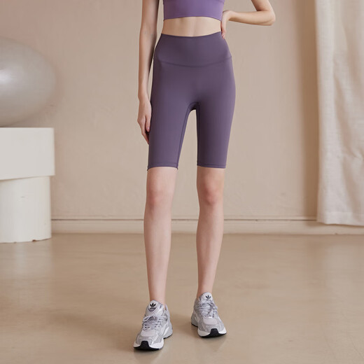 Daddect (Daddect) Sportfeuchterhose für Frauen enge Hüftleben-Fitnesshosen für Frauen dünne Yoga-Shorts-Radhosen Dunkelviolett* s empfohlen 95 Jin [Jin gleich 0,5 kg] unten