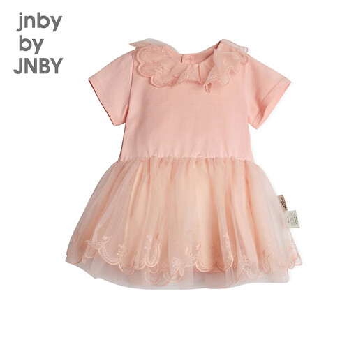 jnby by JNBY[江南布衣婴童]秋网纱连衣裙刺绣蕾丝手工质感女童婴儿YN7G11510 684暖粉色 90 cm 尺码偏小选大一码