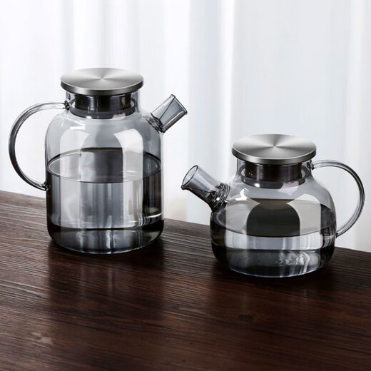 Nordic style high borosilicate heat-resistant glass teapot flower and fruit teapot cold kettle electric ceramic stove teapot 1000ml light luxury steel lid Sijia teapot 1800ml
