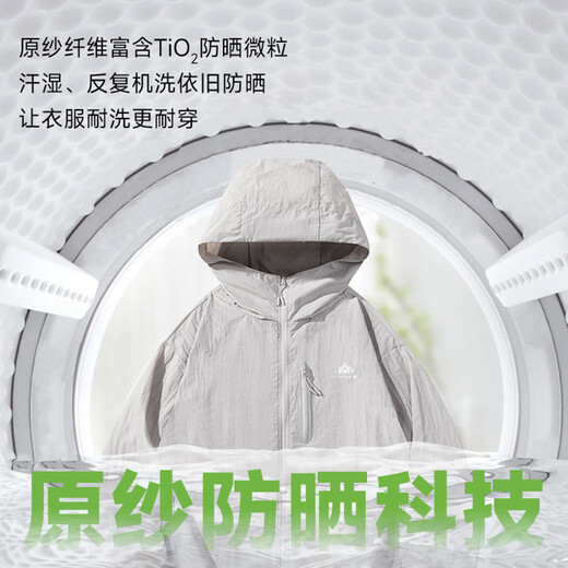 Pull back sun protection clothing men's summer ice silk sun protection skin clothing outdoor sun protection clothing fishing clothing jacket men gray XL