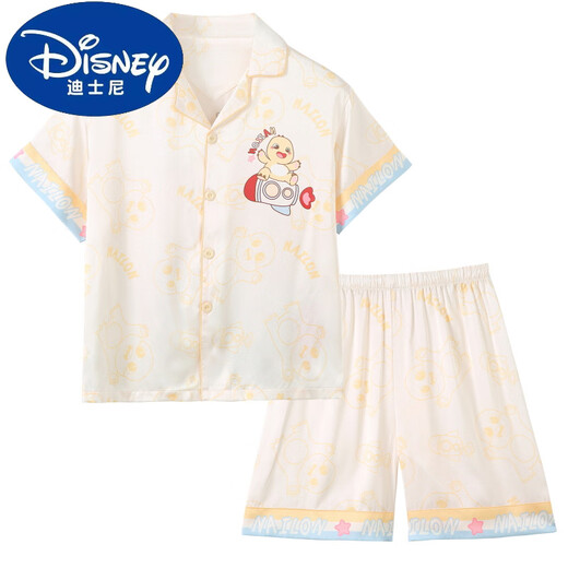 迪士尼（Disney）奶龙男童冰丝凉感睡衣夏季中大童男孩薄款短袖儿童空调家居服套装 6628#chiikawa 170 10码身高110-120CM 35