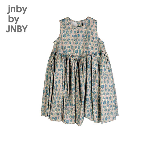 jnby by JNBY江南布衣童装全棉府绸无袖连衣裙原创图案夏女童儿童1O5G13950 673/灰粉系（批次1） 130 cm
