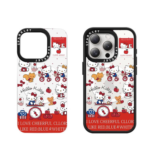 
Beautiful Ten Cent (MSMF) Sanrio Apple Magnetic Phone Case Magsafe Cartoon Cute Girl Heart Katie Cat Advanced Wireless Charging Two-in-1 Applicable Women's Anti-fall Protection Case [Magnetic Acrylic] Ugly Fish Hanton-BG695G iPhone16