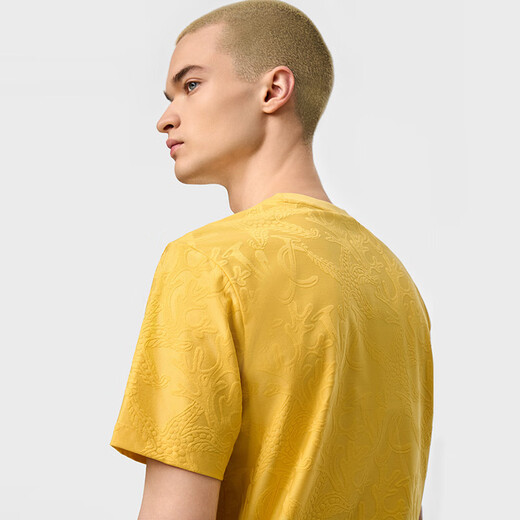 VJC [gleicher Stil für die Theke] 2025 Frühlings- und Sommer -Herren -Modekontrast Polo -Hemd Trendy Pendler B25BA1048 Yellow 2xl /54