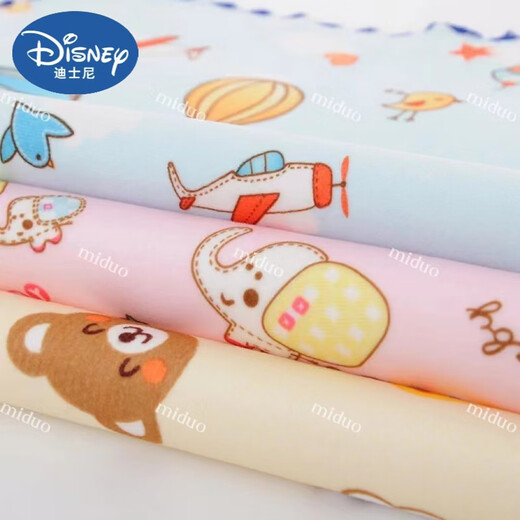 迪士尼（Disney）双面水晶绒隔尿垫防水透气水洗新生儿月经垫老人护理垫婴儿尿垫 香氛黄色(卡通图案随机) 50*70(单条装)