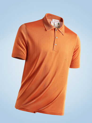 MONTAGUT (MONTAGUT) century-old bright silk breathable men's imported T-shirt bright silk short-sleeved polo clothes high-end anti-wrinkle technology antibacterial summer t 9195 burgundy one size 4