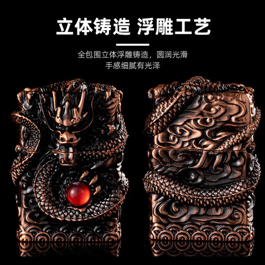 NEU XIANGLONGON PIXIU PRANDUNG METALL HINDER klassisches Retro Relief Geschenk Kerosin leichter YF831 Jinbing Haut Einfacher Maschine Einfacher Installation Single -Maschine + Qiao's 133ml