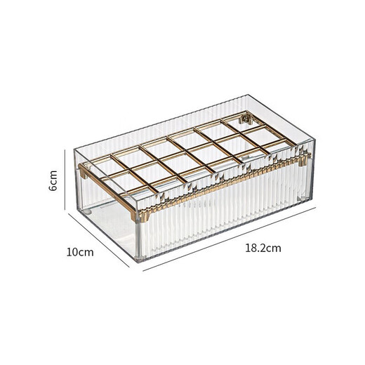 Xiyin lipstick storage box cosmetics storage box desktop 18-grid lip glaze lipstick lip gloss storage box lipstick storage box transparent gold edge