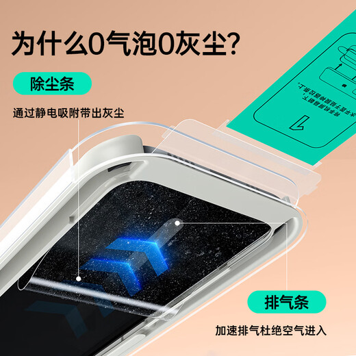 Yise [2025 upgraded version] Applicable to iPhone16ProMax tempered film Apple 16pro mobile phone film 16/15 series plus full screen coverage AR transparent anti-fingerprint film Apple 16Pro [HD film] 2-piece package 2025 upgraded quick sticker box [success rate 100%]