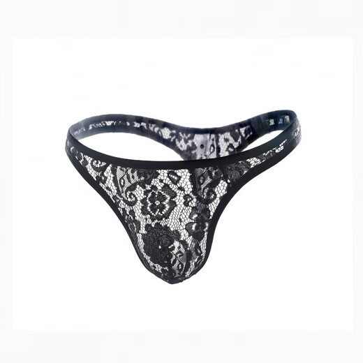 
Mysterious sexy underwear men's sexy underwear lace transparent thong men's sexy underwear small underwear black M