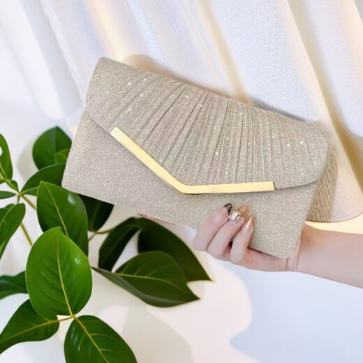 Djimylmodemtemperaturkupplung Neues 2025 Socialite-Bankettketten One-Shoulder-Abendessen Cheongsam Dress Bag 520-goldene silberne Abendkleiderbeutel