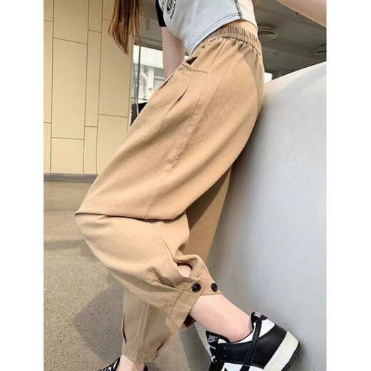 
Single Nanwei Fat Sister Large Size Ice Silk Sports Pants for Women's Summer Thin Smashing Casual Harun Small Feet Pants Feet Covering Nine-Crispy Bloomers 702# Black (High-end Good Quality) L Recommended 80-110Jin [Jin equals 0.5 kg]