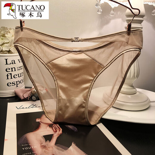 Pájaros carpinteros huecos de malla sexy bragas de encaje para mujeres tentadoras calientes calados medio-butt algodón de algodón transpirable verde 695b talla individual
