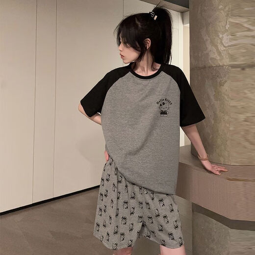 京濮飞夏季卡通甜美睡衣薄款两件套家居服广州十三行 689熊 170 M码【建议80-90斤】