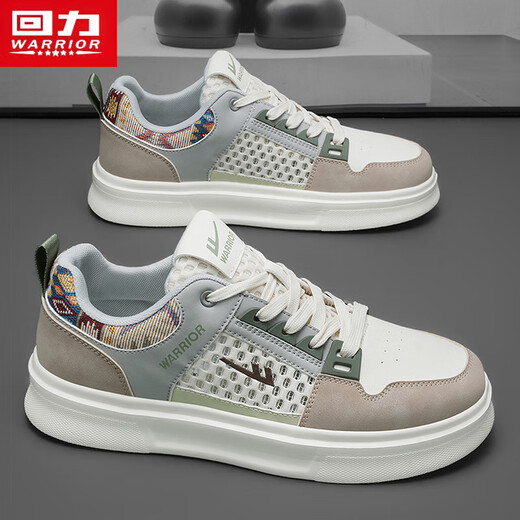 Chaussures guerrières Chaussures pour hommes polyvalents pour hommes Chaussures de sport décontractées l699c blanc / marron clair / brun 41