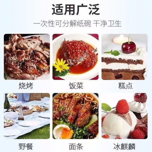 Disposable paper plate paper bowl tableware environmentally friendly paper dinner plate barbecue plate cake painting handmade diy kindergarten plate 5 inch round plate 10 pieces