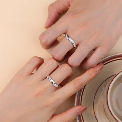 DRIG银戒指情侣对戒男女纯银999求婚告白结婚纪念日生日礼物女送老婆 【S999银满天星】对戒 轻奢礼盒 开口可调节