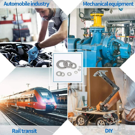 Yonglishang 304 stainless steel flat washer screw washer set M2-M10 boxed 360 pieces