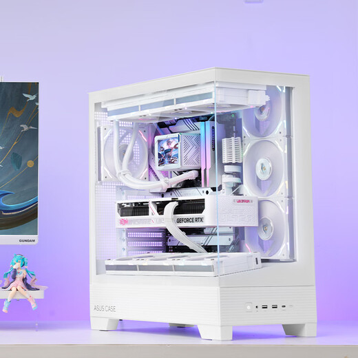 AMD 7800x3d host 5070 5070ti host Asus rog family bucket aiy game e-sports sea view room desktop complete assembly computer 7800x3d host + RTX5070丨three